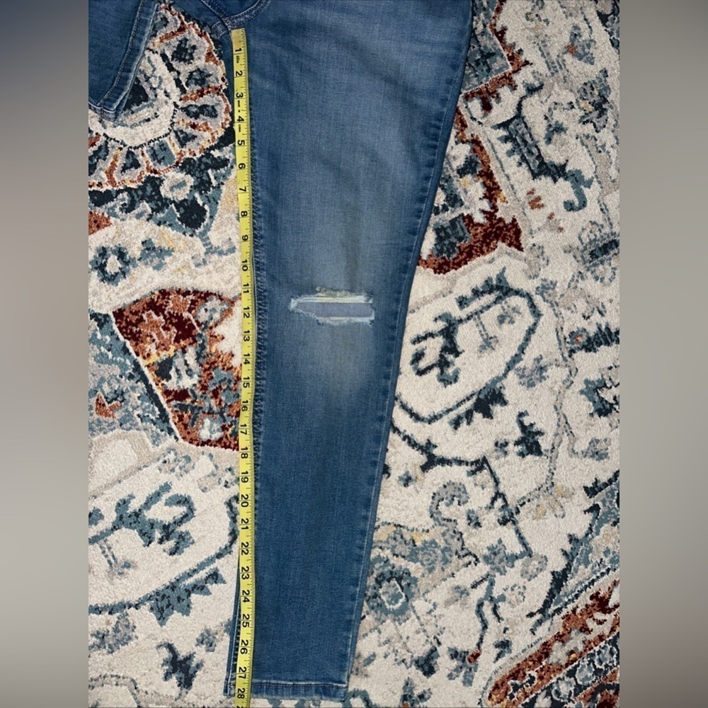 NWT Lee Heritage High Rise Kelly Mid Skinny Denim Blue Jeans Sz 10 M Distressed - Picture 12 of 12